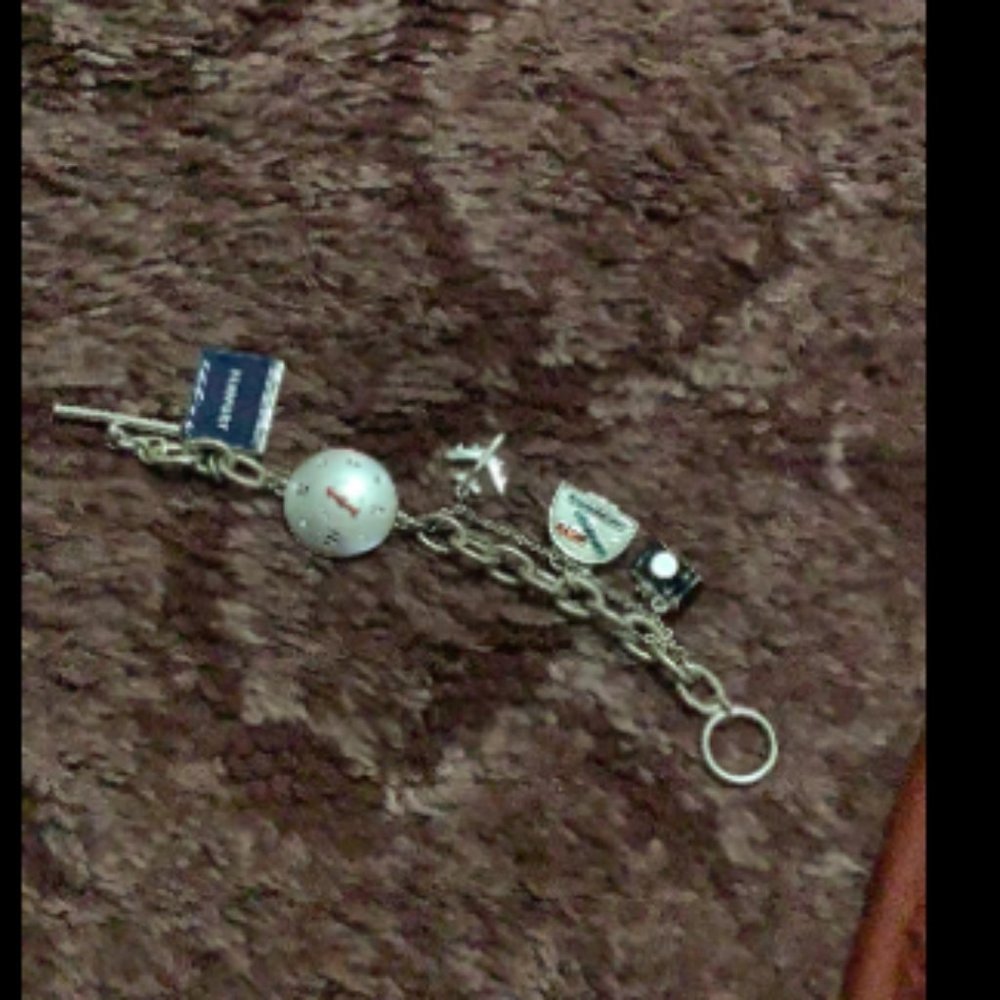Vintage Reaction Travel Themed Charm Bracelet